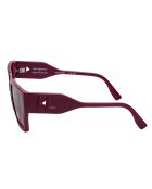KL6098S rechteckige Sonnenbrille aus Azetat in Pflaumenfarben