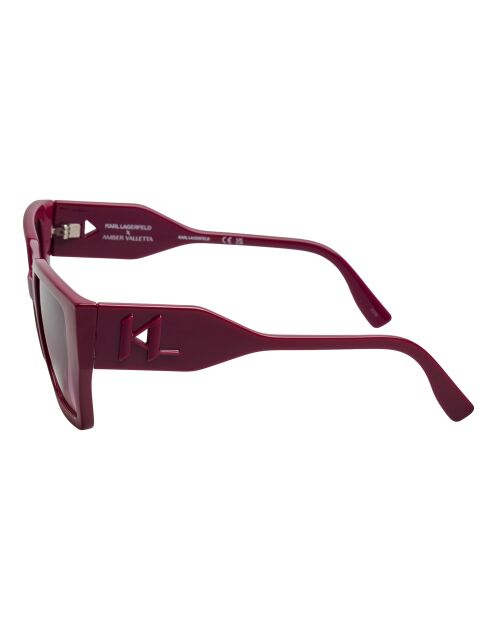 KL6098S rechteckige Sonnenbrille aus Azetat in Pflaumenfarben