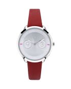 Reloj analógico para mujer Sophie en acero inoxidable rojo