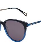 SZV307 ronde zonnebril met blauwe gradiënt