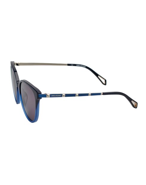 SZV307 runde Sonnenbrille mit blauem Farbverlauf