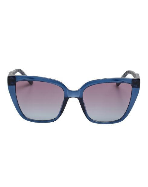 Lunettes de soleil œil de chat en acétate LJ749S bleu transparent