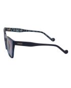 Lunettes de soleil œil de chat en acétate LJ749S bleu transparent