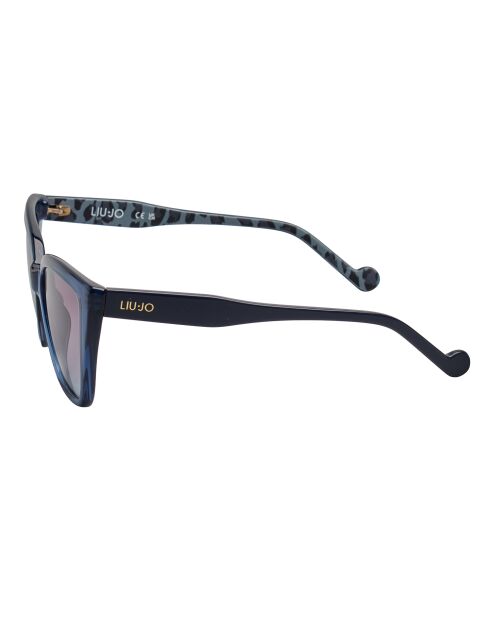 Lunettes de soleil œil de chat en acétate LJ749S bleu transparent