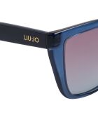 Lunettes de soleil œil de chat en acétate LJ749S bleu transparent