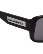 KL6129S moderne rechteckige Sonnenbrille in mattem Schwarz