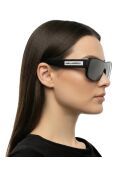 KL6129S moderne rechteckige Sonnenbrille in mattem Schwarz