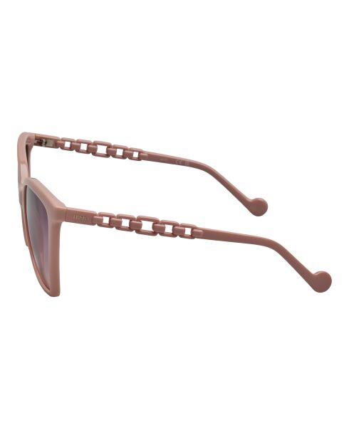 LJ773S roze rechthoekige zonnebril