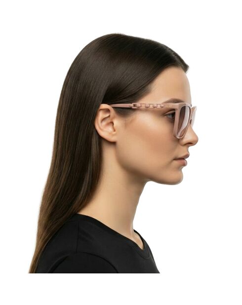 LJ773S roze rechthoekige zonnebril