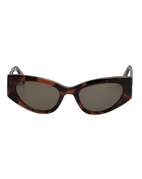 LJ792S dark Havana zonnebril van acetaat met kattenoog