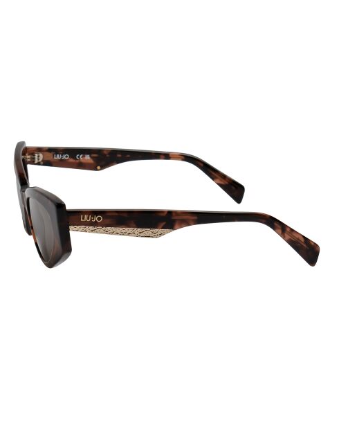 LJ792S dark Havana zonnebril van acetaat met kattenoog