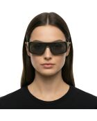 KL6129S Moderne rechteckige Sonnenbrille Khakigrün