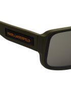 KL6129S Moderne rechteckige Sonnenbrille Khakigrün
