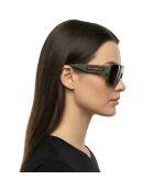 KL6129S Moderne rechteckige Sonnenbrille Khakigrün