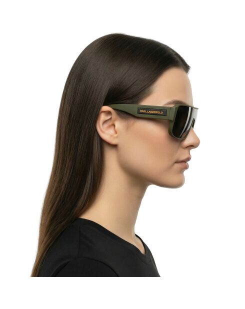 KL6129S Moderne rechteckige Sonnenbrille Khakigrün