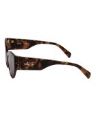 LJ787S Cat-Eye-Sonnenbrille aus dunklem Havanna-Acetat