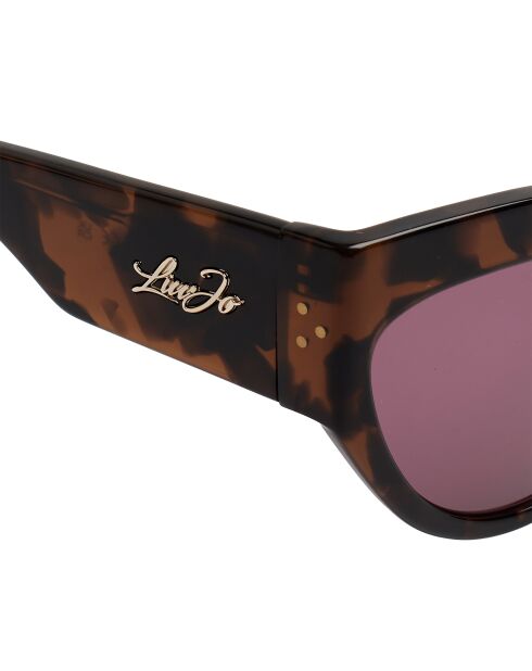 LJ787S Cat-Eye-Sonnenbrille aus dunklem Havanna-Acetat
