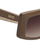 Lunettes de soleil rectangulaires en acétate LJ791S sable