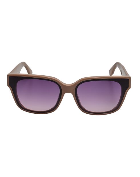 KL6161S Nudefarbene, moderne rechteckige Sonnenbrille aus Azetat