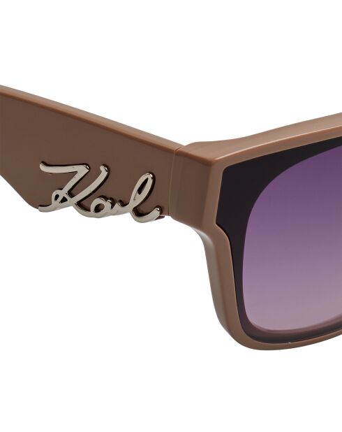 KL6161S Nudefarbene, moderne rechteckige Sonnenbrille aus Azetat