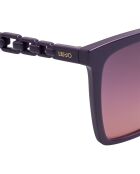 LJ773S lila rechteckige Sonnenbrille