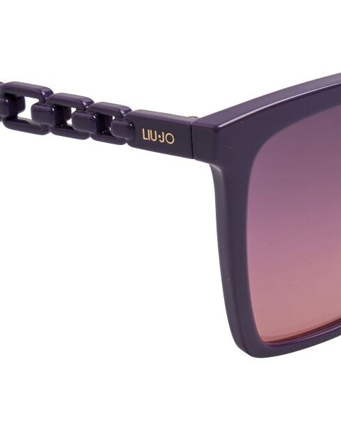 LJ773S lila rechteckige Sonnenbrille