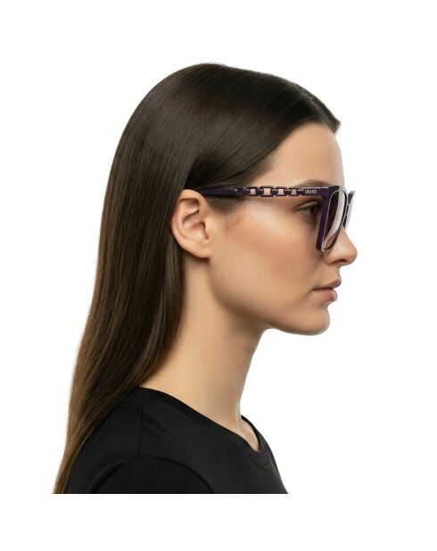 LJ773S lila rechteckige Sonnenbrille