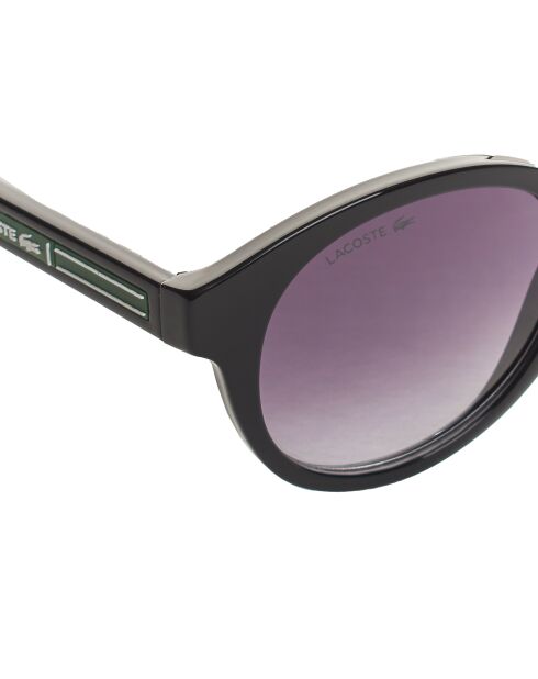 L952SRG zwarte ronde zonnebril