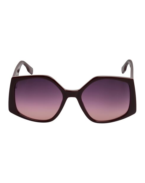 KL6208S Bordo moderne quadratische Sonnenbrille