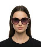 KL6208S bordo moderne vierkante zonnebril