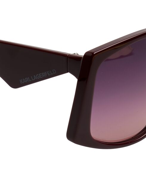 KL6208S Bordo moderne quadratische Sonnenbrille