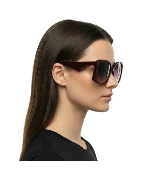 KL6208S Bordo moderne quadratische Sonnenbrille