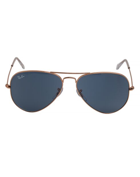 Occhiali da sole Aviator modello grande in metallo RB3025 oro rosa