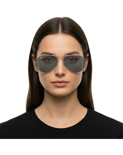 Occhiali da sole Aviator modello grande in metallo RB3025 oro rosa