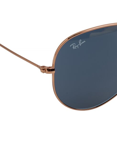Occhiali da sole Aviator modello grande in metallo RB3025 oro rosa