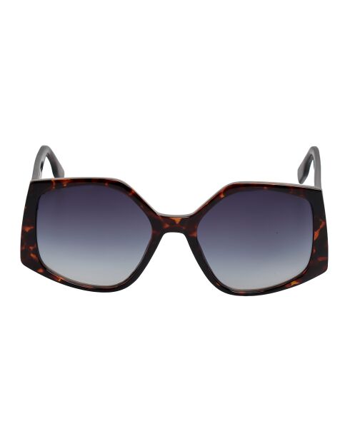KL6208S moderne vierkante zonnebril dark havana
