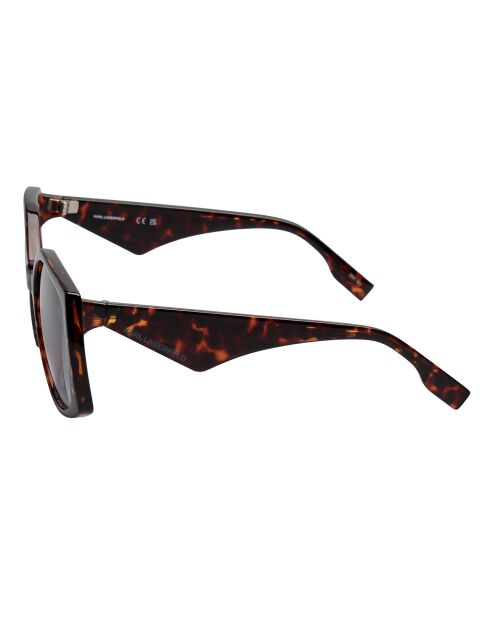 KL6208S moderne vierkante zonnebril dark havana