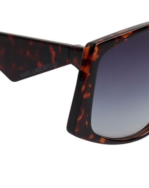 KL6208S moderne vierkante zonnebril dark havana