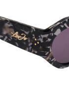 Lunettes de soleil œil de chat en acétate LJ786S motifs noirs