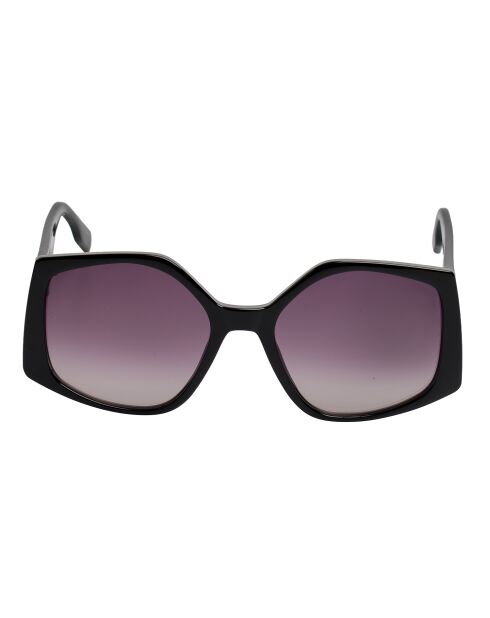 KL6208S zwarte moderne vierkante zonnebril