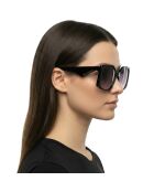 KL6208S schwarze moderne quadratische Sonnenbrille