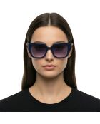 KL6098S blaue rechteckige Acetat-Sonnenbrille