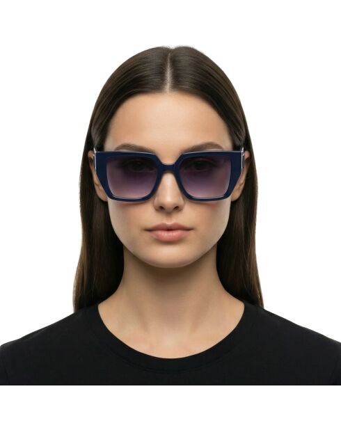 KL6098S blaue rechteckige Acetat-Sonnenbrille