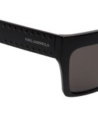 KL6181S N schwarze breite geometrische Sonnenbrille