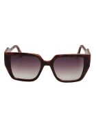 KL6098S Dark Havana rechteckige Sonnenbrille aus Azetat