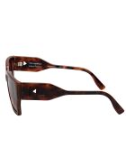 KL6098S Dark Havana rechteckige Sonnenbrille aus Azetat
