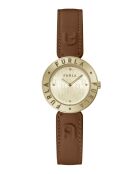 Lou analoog dameshorloge in bruin roestvrij staal