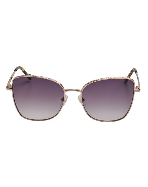 LJ141S Havana gouden vierkante metalen zonnebril