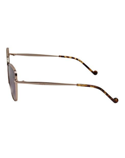 LJ141S Havana gouden vierkante metalen zonnebril