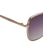 LJ141S Havana gouden vierkante metalen zonnebril